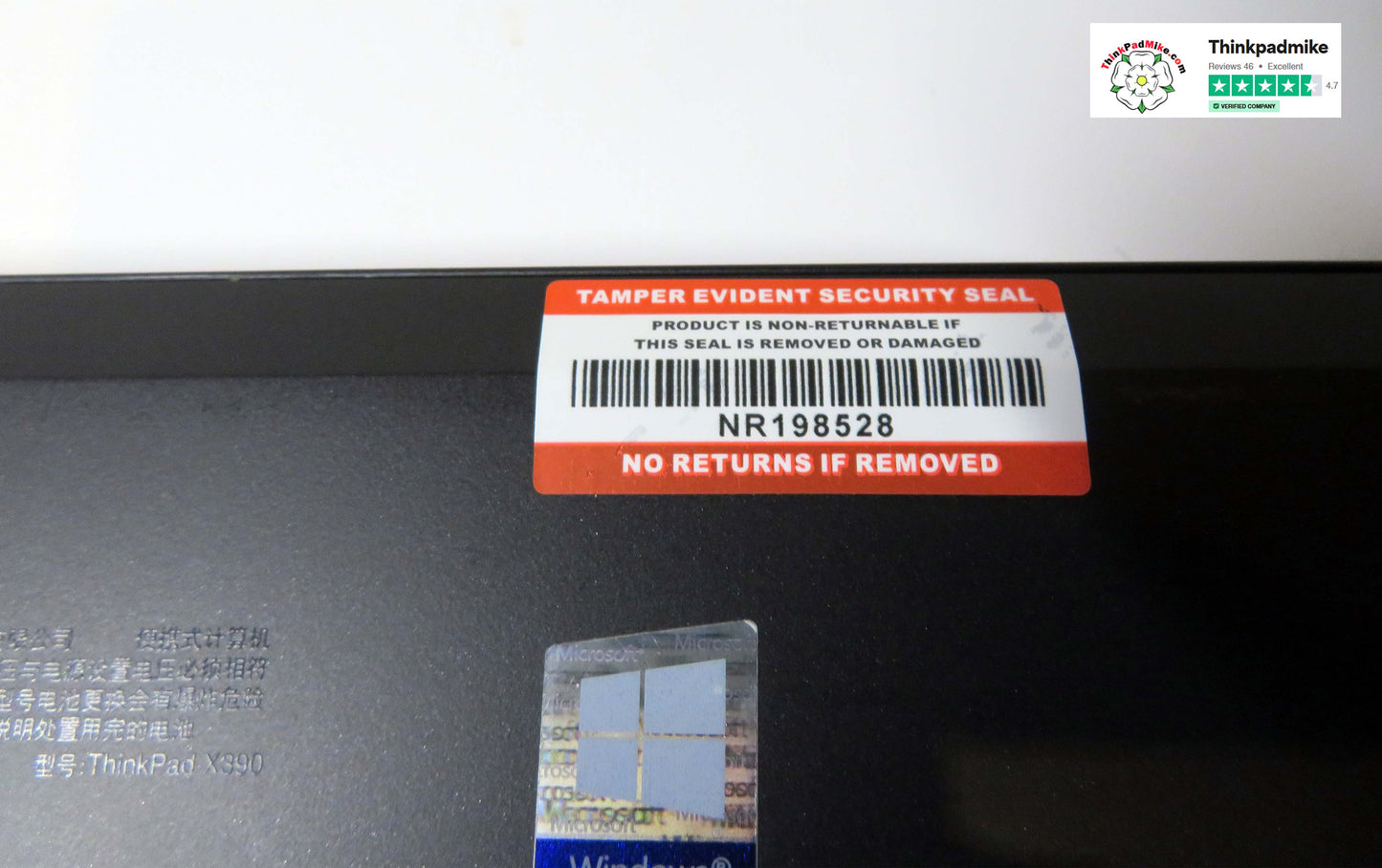 Lenovo ThinkPad x390 i7 1.9Ghz 8665U 16GB RAM 512GB SSD IPS Touch Screen B\L KB (1093)