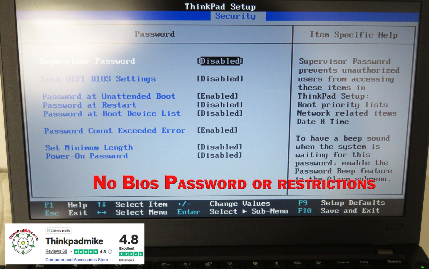 Lenovo ThinkPad x270 i5 6200U 2.3Ghz 16GB RAM 256GB SSD (1068)