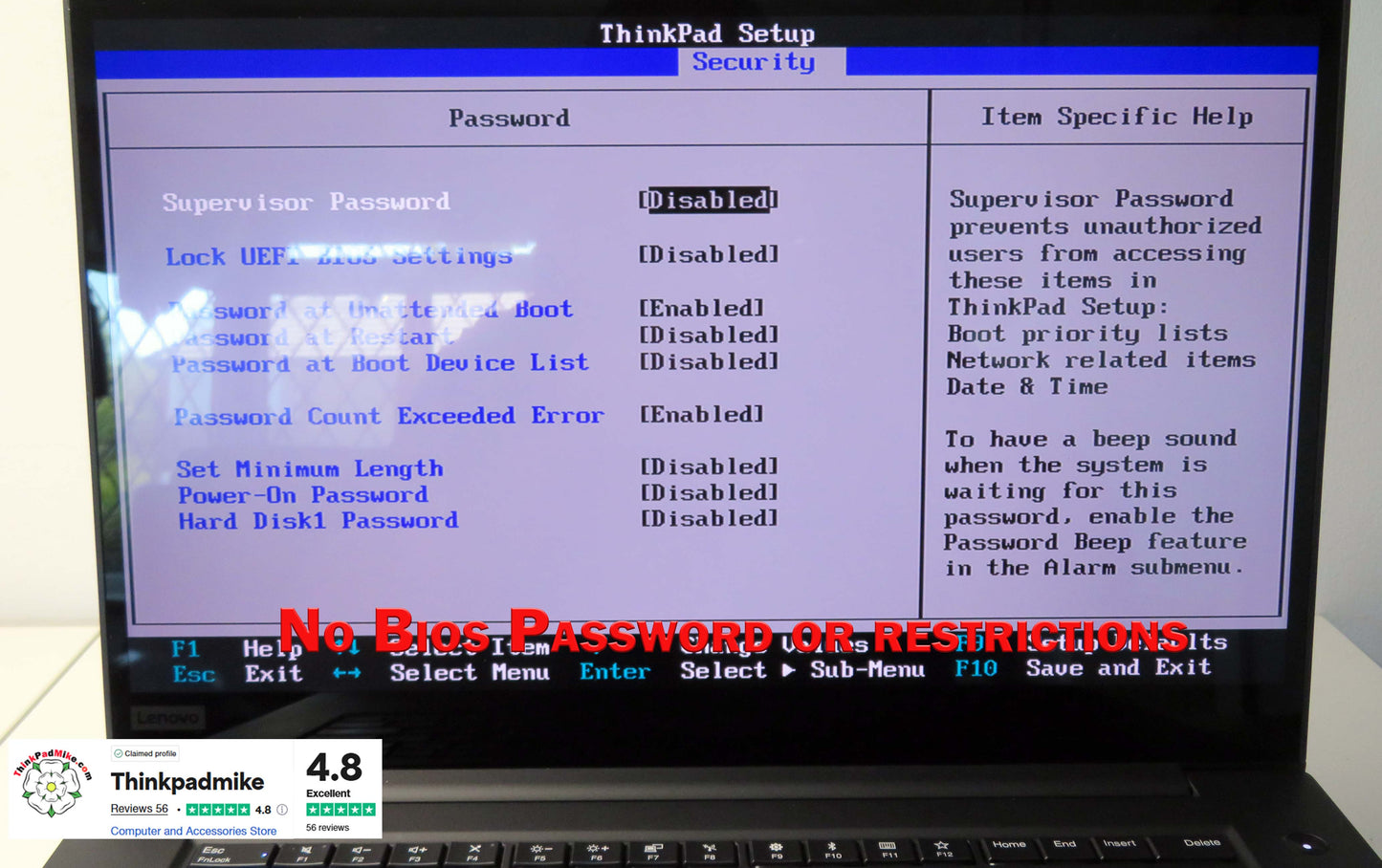 Lenovo ThinkPad x1 Extreme i7 *HEX CORE* 8750H 2.20Ghz 32GB RAM 512GB IPS UHD TOUCH NVIDIA GTX 1050 (1148)