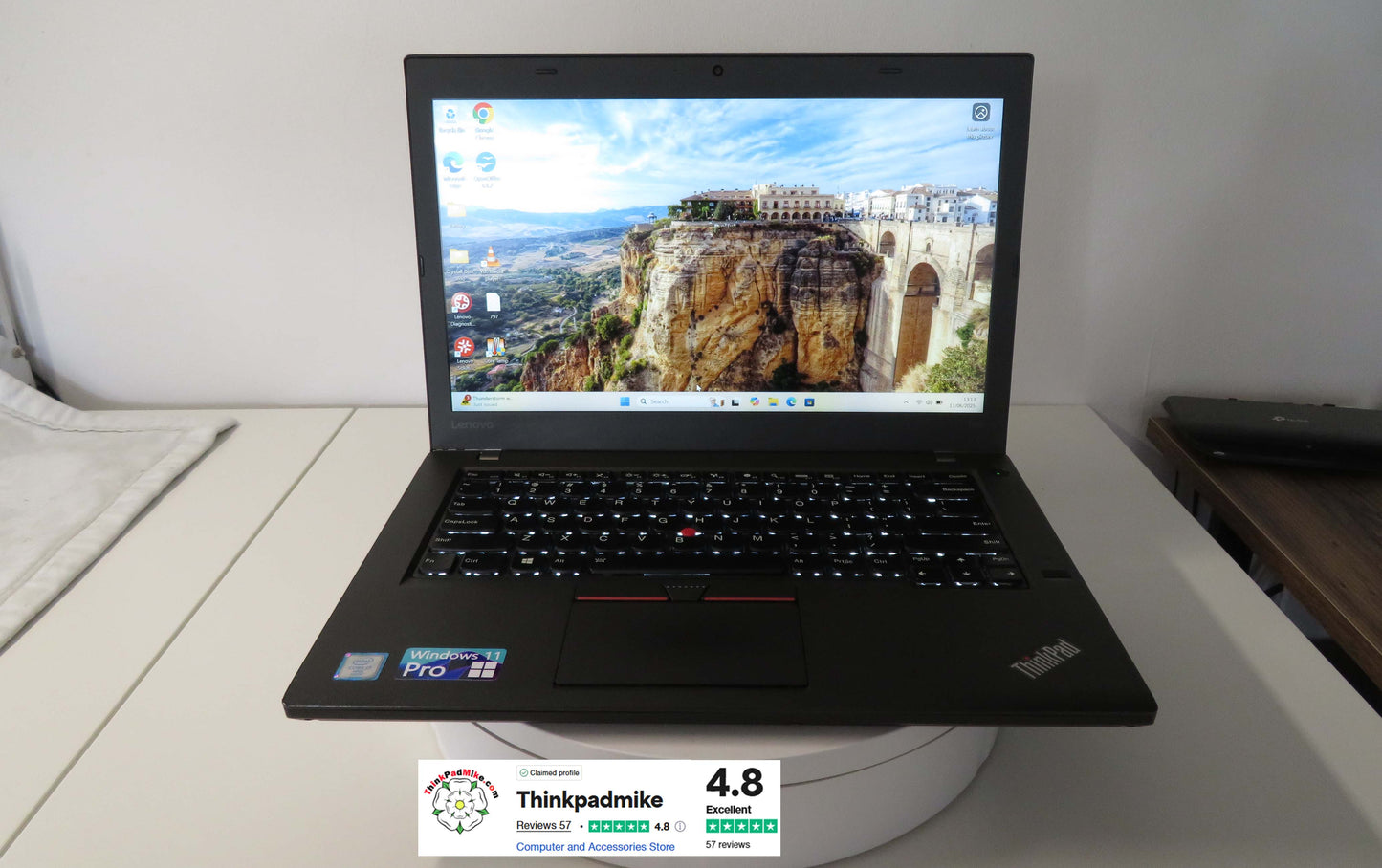 Lenovo ThinkPad T460 i7 6600U 2.6Ghz 16GB RAM 240GB SSD IPS Screen B\L KB (797)