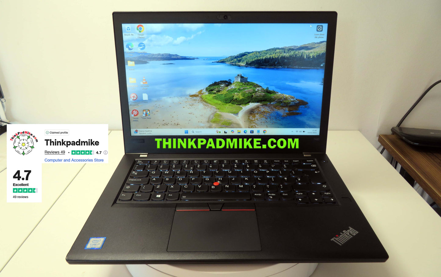 Lenovo ThinkPad T480 i7 8550U 64GB RAM 256GB+256GB SSDs IPS FHD SCREEN B\L KB (1121)