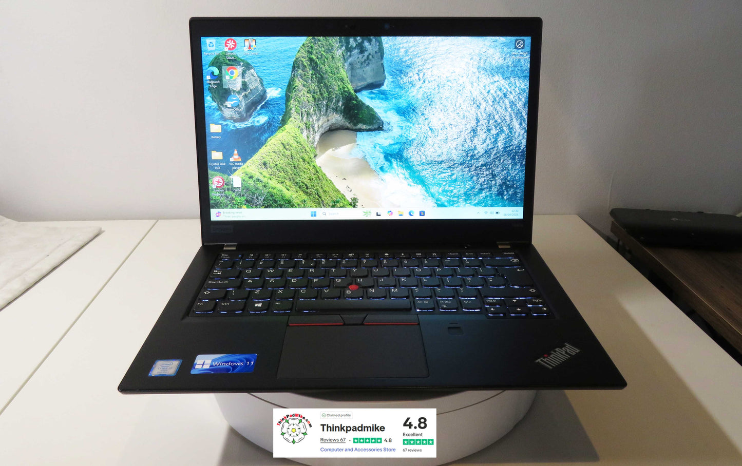 Lenovo ThinkPad T480s i7 8650U 16GB RAM 256GB SSD IPS WQHD SCREEN B\L KB (1204)
