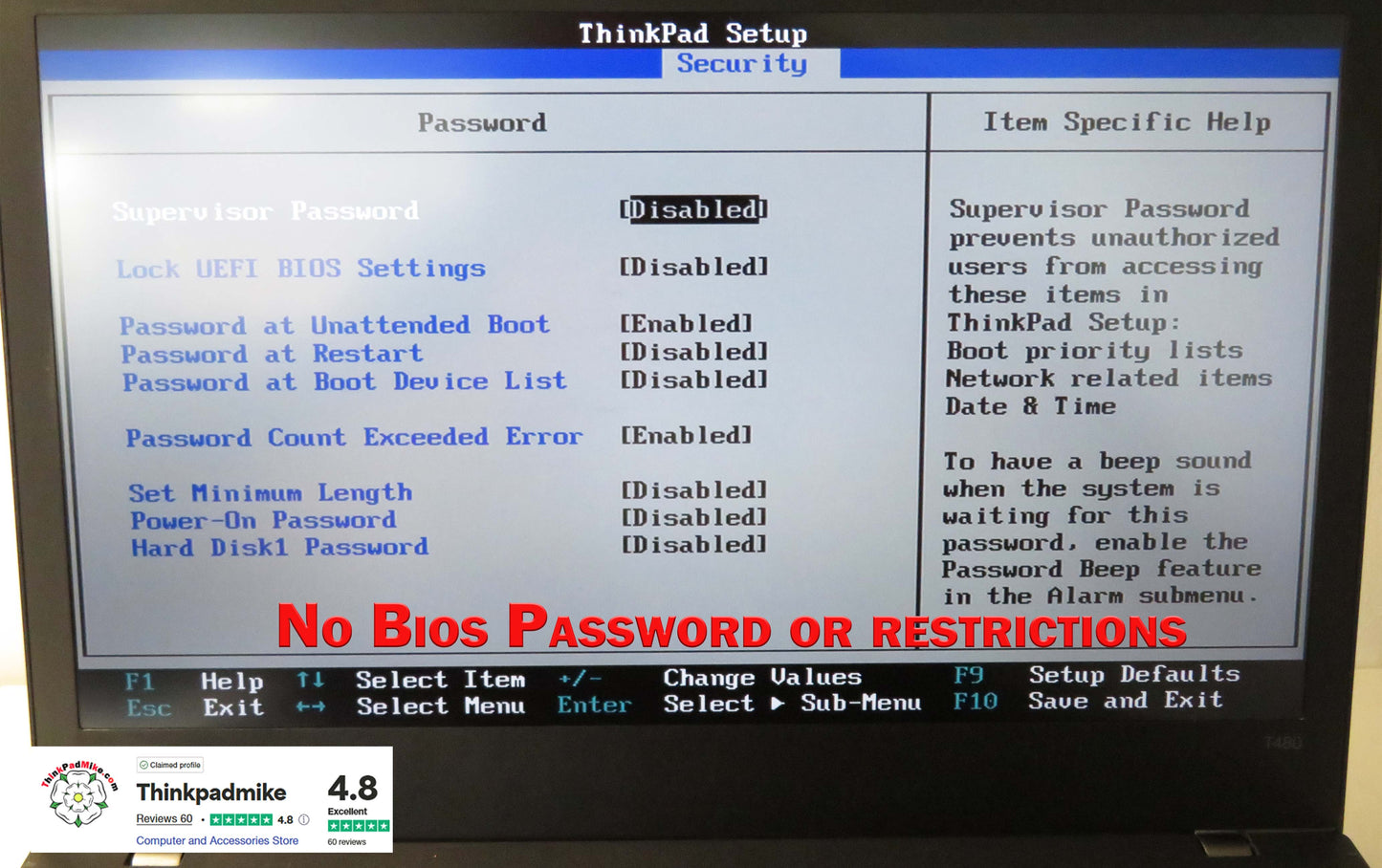 Lenovo ThinkPad T480 i5 8250U 16GB RAM 256GB SSD IPS SCREEN WIN11 (1183)