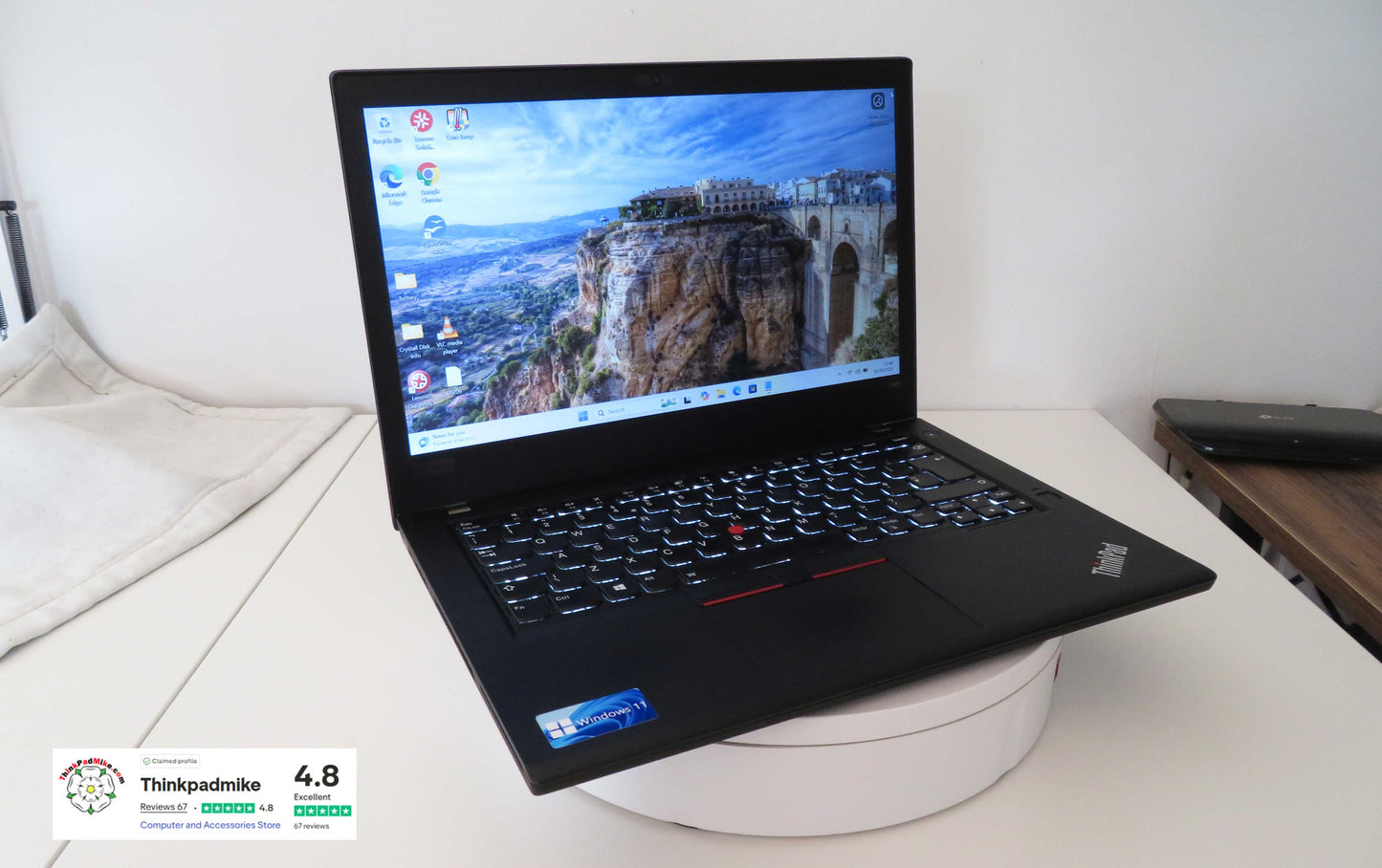 Lenovo ThinkPad T480 i7 8550U 16GB RAM 256GB SSD IPS SCREEN B\L KB (1209)