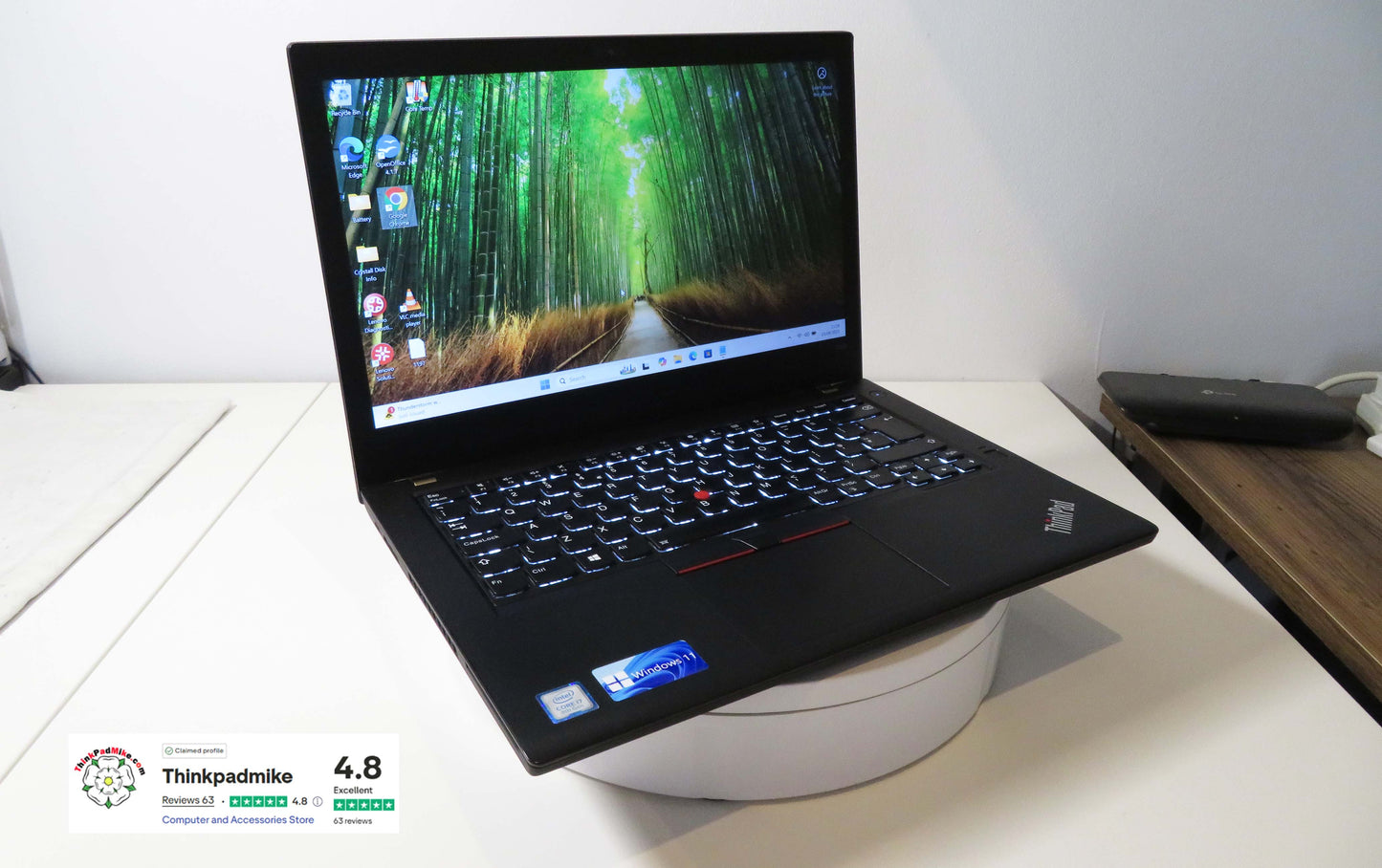 Lenovo ThinkPad T480 i7 8550U 32GB RAM 2 x256GB SSDs IPS SCREEN B\L KB (1197)