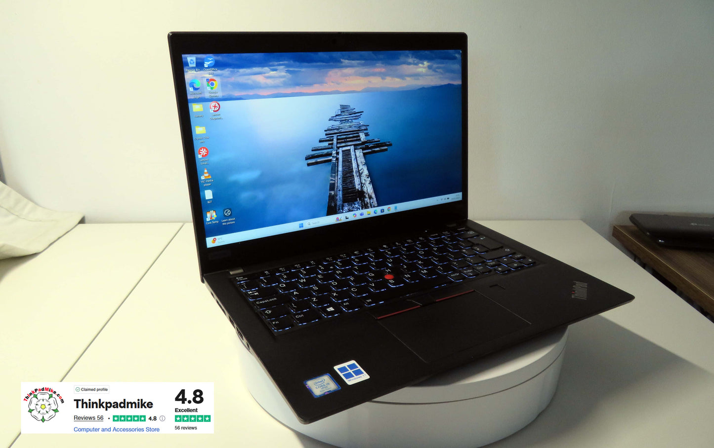 Lenovo ThinkPad x390 i5 1.6Ghz 8365U 16GB RAM 256GB SSD IPS TOUCH Screen B\L KB (827)