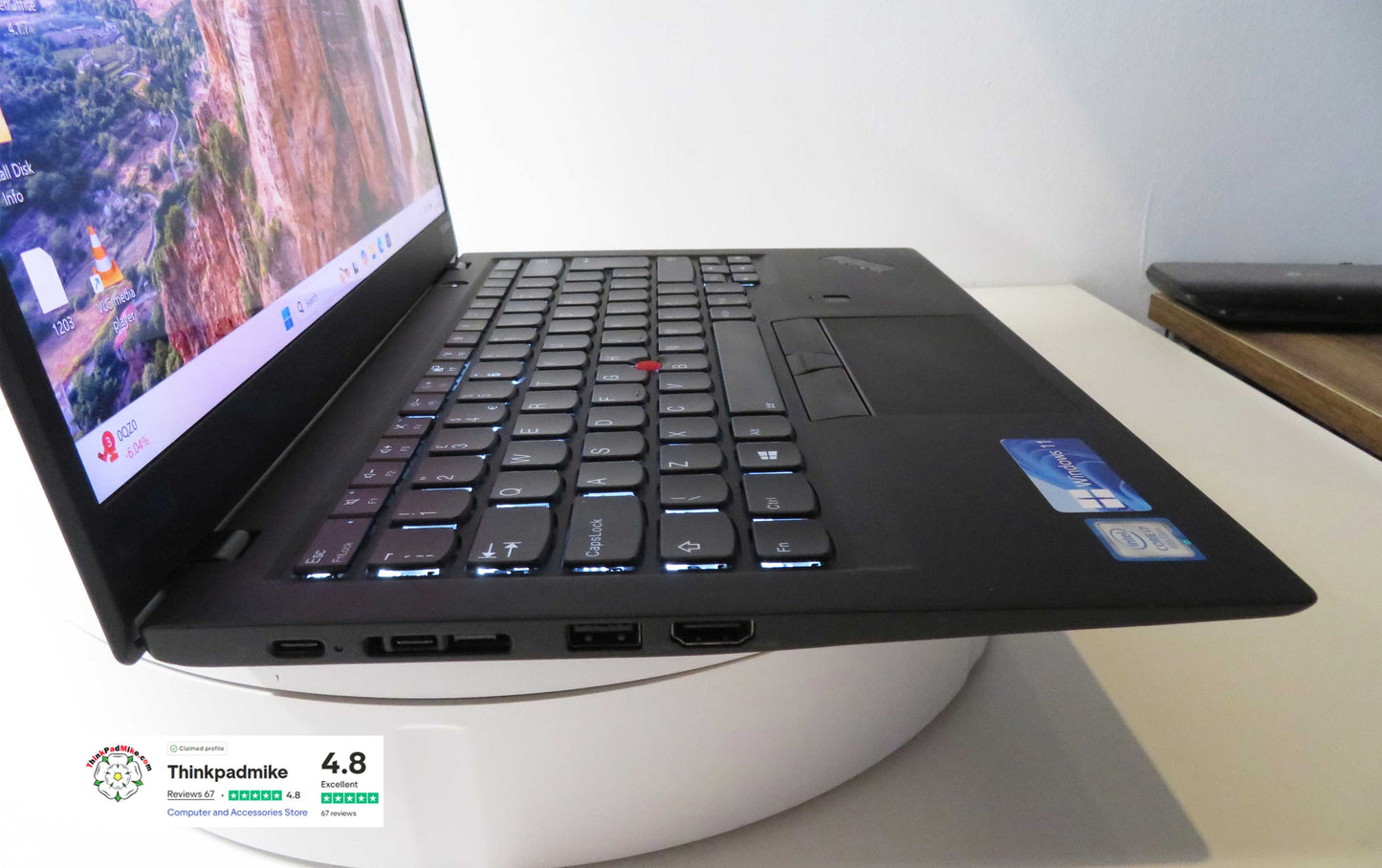 Lenovo ThinkPad x1 Carbon 6th Gen i7 8550U 1.8Ghz 16GB RAM 512GB SSD IPS WQHD Screen B\LKB (1203)