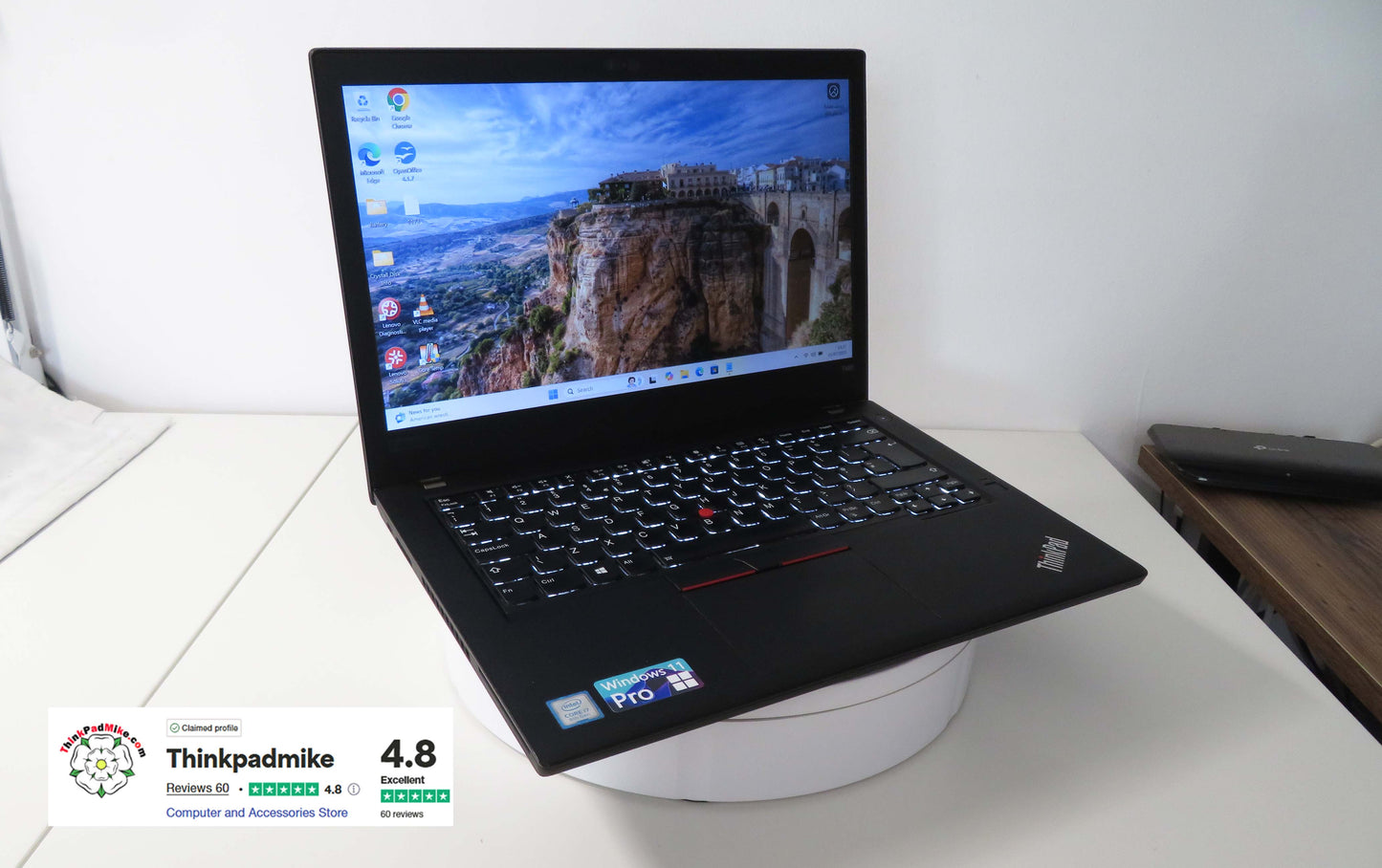 Lenovo ThinkPad T480 i7 8550U 16GB RAM 256GB SSD IPS SCREEN B\L KB (1173)