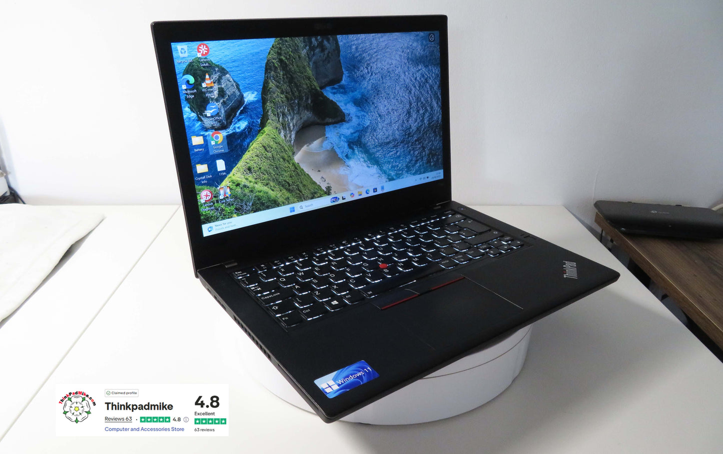 Lenovo ThinkPad T480 i7 8550U 32GB RAM 256GB SSD IPS SCREEN B\L KB (1194)