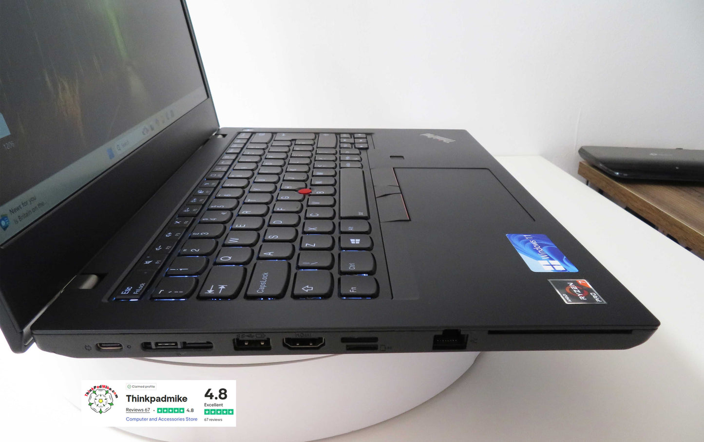 Lenovo ThinkPad L14 AMD Ryzen 7 Pro 8 CORE 32GB RAM 256GB SSD IPS FHD SCREEN (1206)