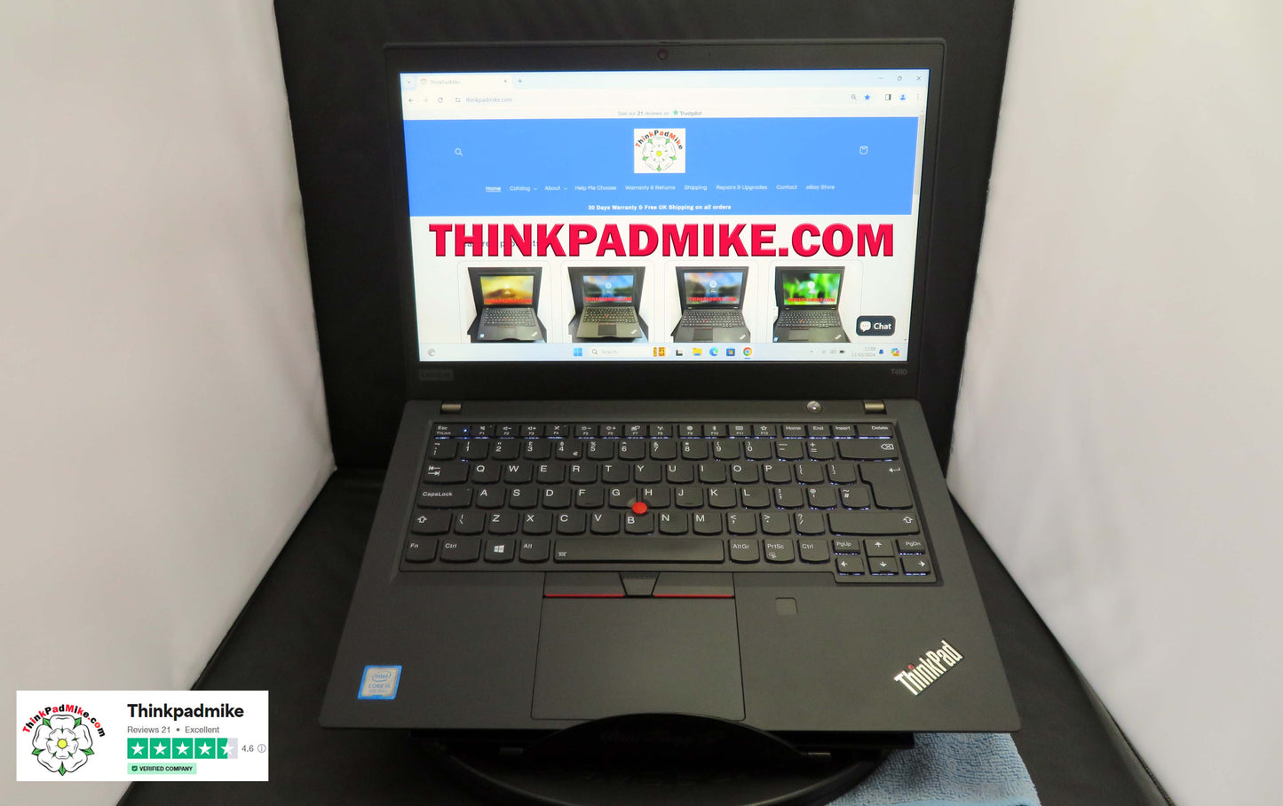 Lenovo ThinkPad T490 i5 1.6Ghz 8265U 24GB RAM 256GB SSD IPS Screen Backlit Keyboard (955)