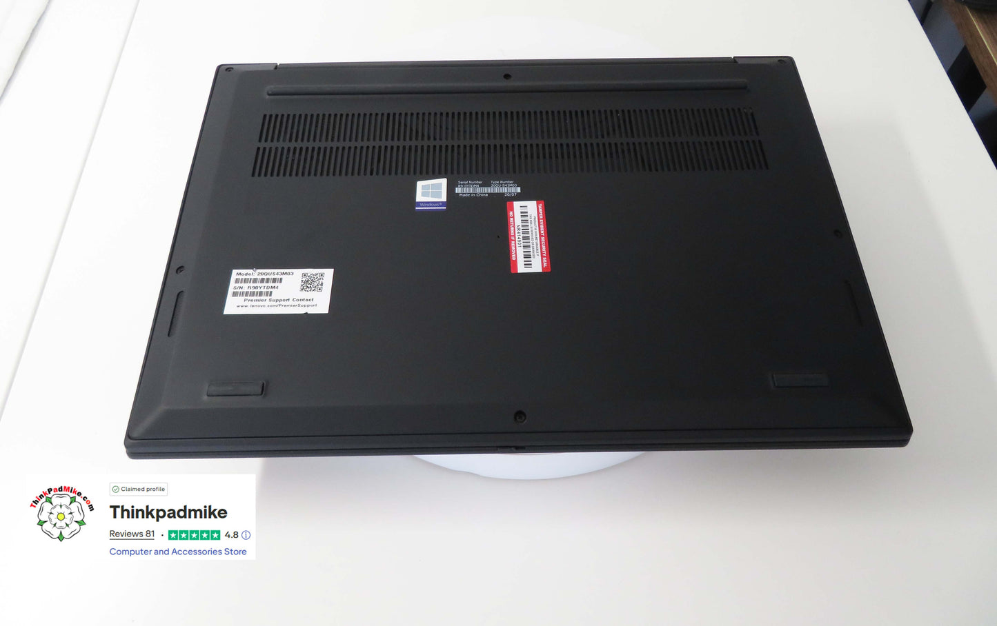 Lenovo ThinkPad P1 Gen 2 i7-9850H 32GB 512GB SSD OLED 4K TOUCH T1000 Workstation (1334)