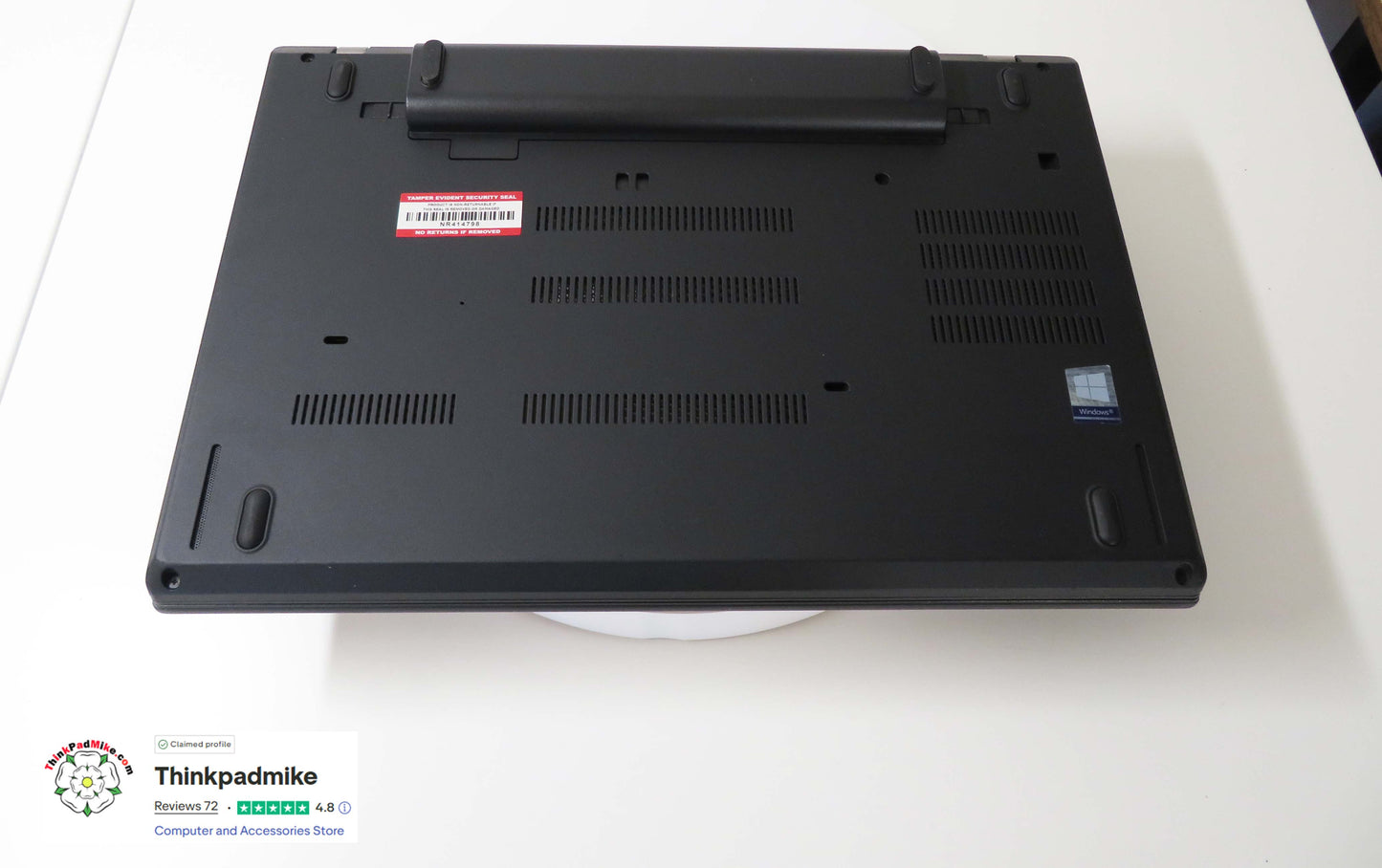 ThinkPad T480 bottom case showing service panels