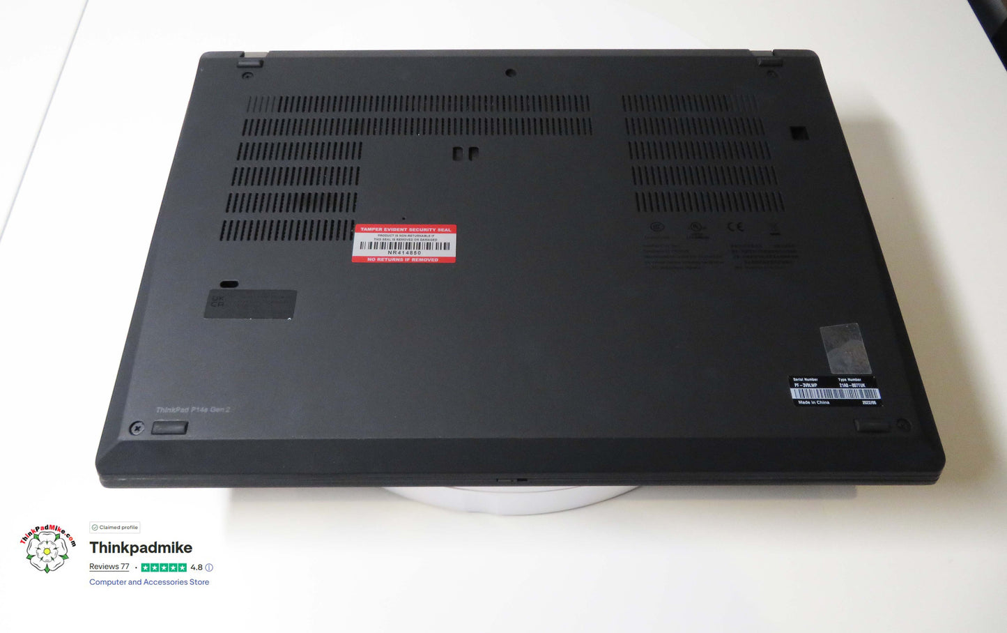 Lenovo ThinkPad P14s AMD Ryzen 7 Pro 8 Core 16GB RAM 512GB SSD IPS Screen (1291)