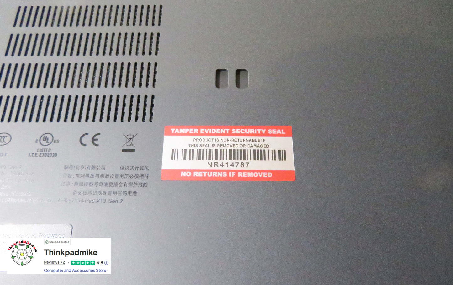 Lenovo ThinkPad x13 Gen 2 i5 1135G7 8GB RAM 256GB SSD WUXGA IPS SCREEN B\LKB (1242)