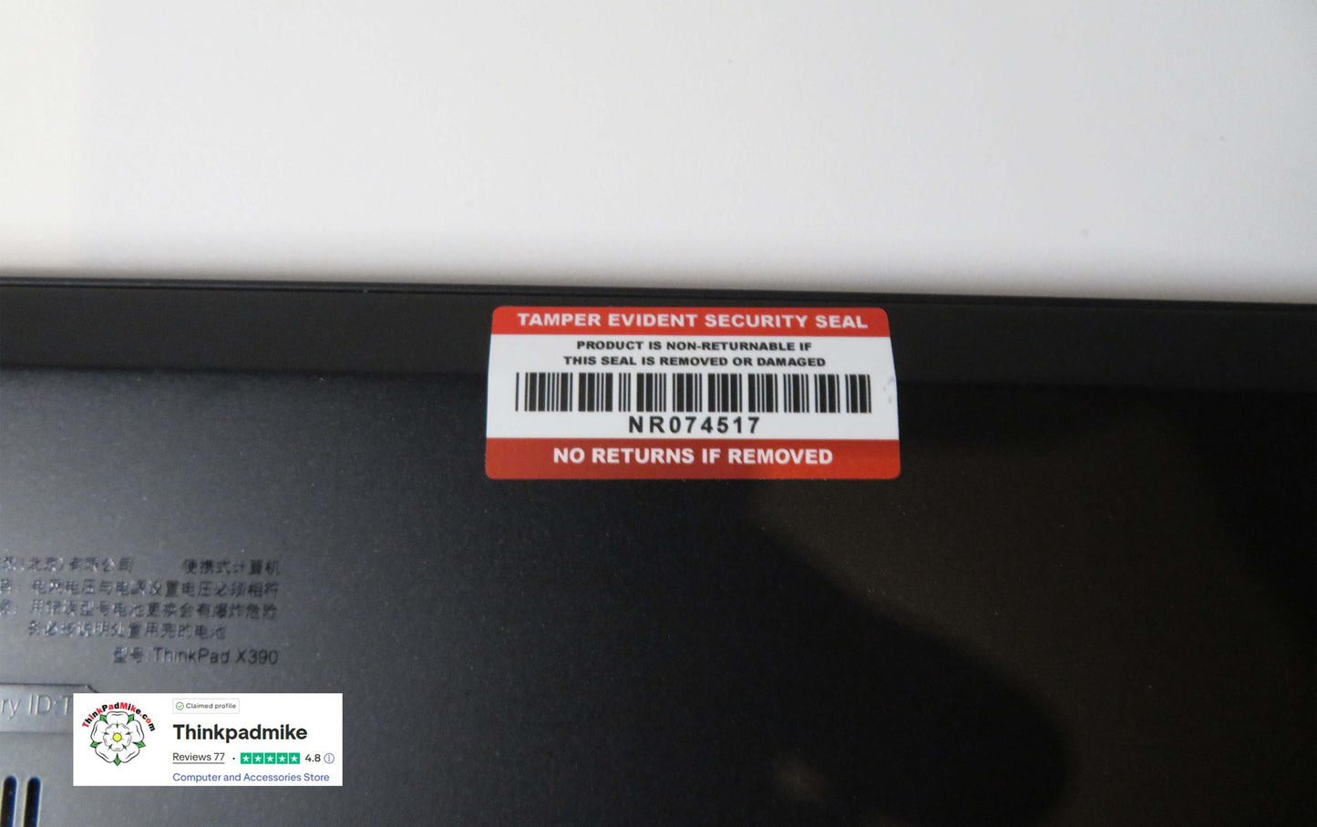 Lenovo ThinkPad x390 i5 1.6Ghz 8265U 8GB RAM 256GB SSD 13.3" HD Screen (937)