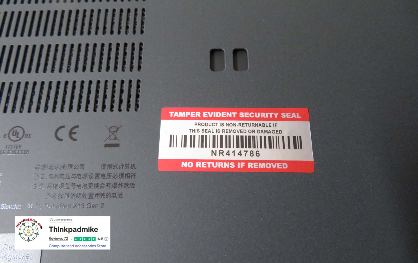 Lenovo ThinkPad x13 Gen 2 i5 1135G7 8GB RAM 256GB SSD WUXGA IPS SCREEN B\LKB (1243)