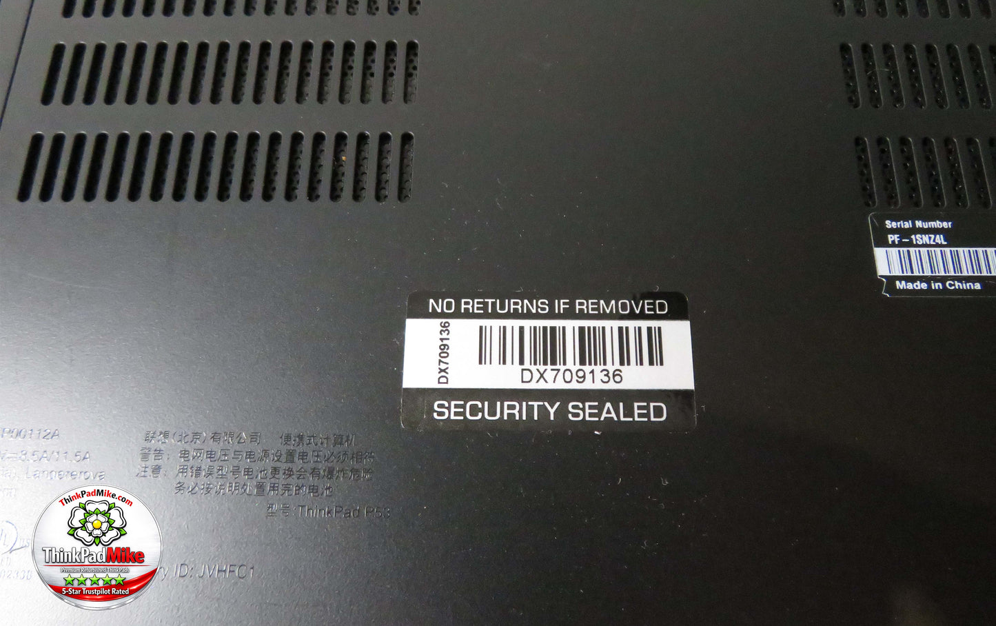 Lenovo ThinkPad P53 i7 *6 CORE* 9750H 2.6Ghz 64GB RAM 1TB SSD IPS B\L KB NVIDIA T1000 (1352)