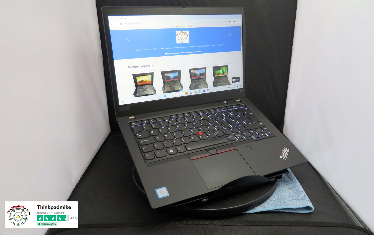 Lenovo ThinkPad T490 i5 1.6Ghz 8265U 24GB RAM 256GB SSD IPS Screen Backlit Keyboard (955)