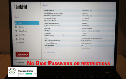 Lenovo ThinkPad P14s i7 1260P **12 Core** 32GB RAM 512GB SSD IPS TOUCH NVIDIA T550 WIN11 (1244)