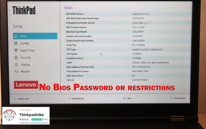 Lenovo ThinkPad P15 i7 10850H *6 CORE* 32GB RAM 512GB SSD IPS NVIDIA T1000 (1309)