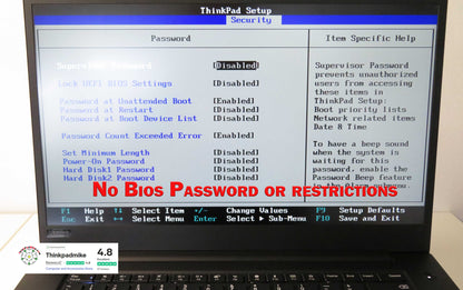 Lenovo ThinkPad P1  i7 *HEX CORE* 8750H 2.2Ghz 32GB RAM 256GB +256GB SSDs IPS B\L KB NVIDIA P1000 (1155)