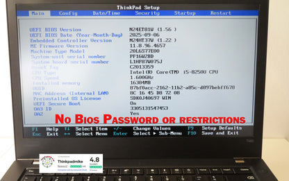 Lenovo ThinkPad T480 i5 8250U 16GB RAM 256GB SSD IPS SCREEN WIN11 (1228)