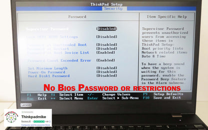 Lenovo ThinkPad T580 i7 8650U 16GB RAM 256GB SSD IPS SCREEN NVIDIA MX150 (1329)