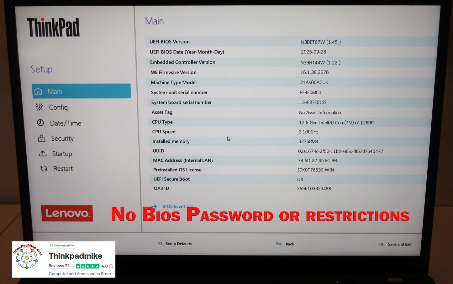 Lenovo ThinkPad P14s i7 1260P **12 Core** 32GB RAM 512GB SSD IPS WUXGA NVIDIA T550 WIN11 (1250)