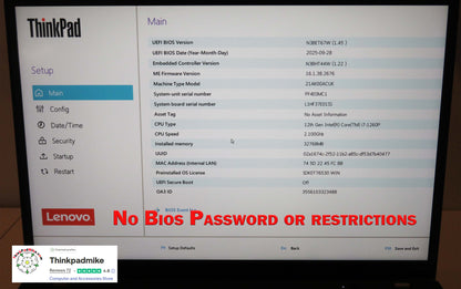 Lenovo ThinkPad P14s i7 1260P **12 Core** 32GB RAM 512GB SSD IPS WUXGA NVIDIA T550 WIN11 (1250)