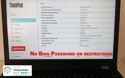 Lenovo ThinkPad P15 i7 10750H *HEX CORE* 32GB RAM 512GB SSD IPS NVIDIA T1000 (1311)