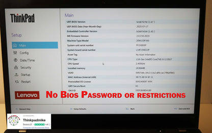 Lenovo ThinkPad T14 i5 1135G7 16GB RAM 256GB SSD IPS FHD SCREEN B\LKB (1235)