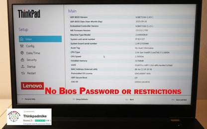 Lenovo ThinkPad P15v i7 11800H *8 CORE* 32GB RAM 512GB SSD IPS NVIDIA T600 WIN11 (1272)