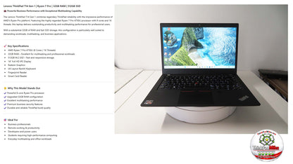 Lenovo ThinkPad T14 AMD Ryzen 7 Pro 8 CORE 32GB RAM 512GB SSD IPS FHD SCREEN B\LKB (1350)