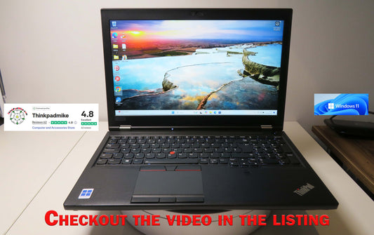 Lenovo ThinkPad P52 i7 *HEX CORE* 8750H 2.20Ghz 32GB RAM 256GB+512GB+256GB+500GB IPS B\L KB NVIDIA P1000 (1097)