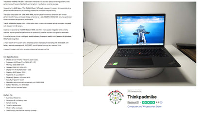 Lenovo ThinkPad T14 AMD Ryzen 7 Pro 8 CORE 32GB RAM 256GB SSD IPS WUXGA SCREEN B\LKB (1310)