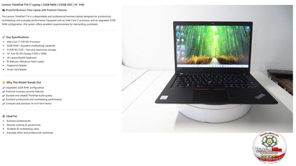 Lenovo ThinkPad T14 i7 10510U 32GB RAM 512GB SSD IPS FHD SCREEN B\LKB (1347)