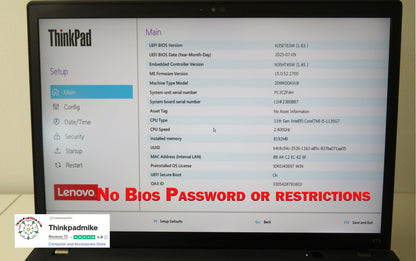 Lenovo ThinkPad x13 Gen 2 i5 1135G7 8GB RAM 256GB SSD WUXGA IPS SCREEN B\LKB (1243)