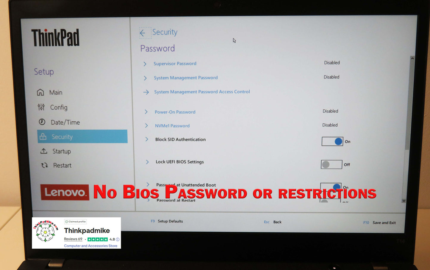 Lenovo ThinkPad T14 i5 1135G7 16GB RAM 256GB SSD IPS FHD SCREEN B\LKB (1233)
