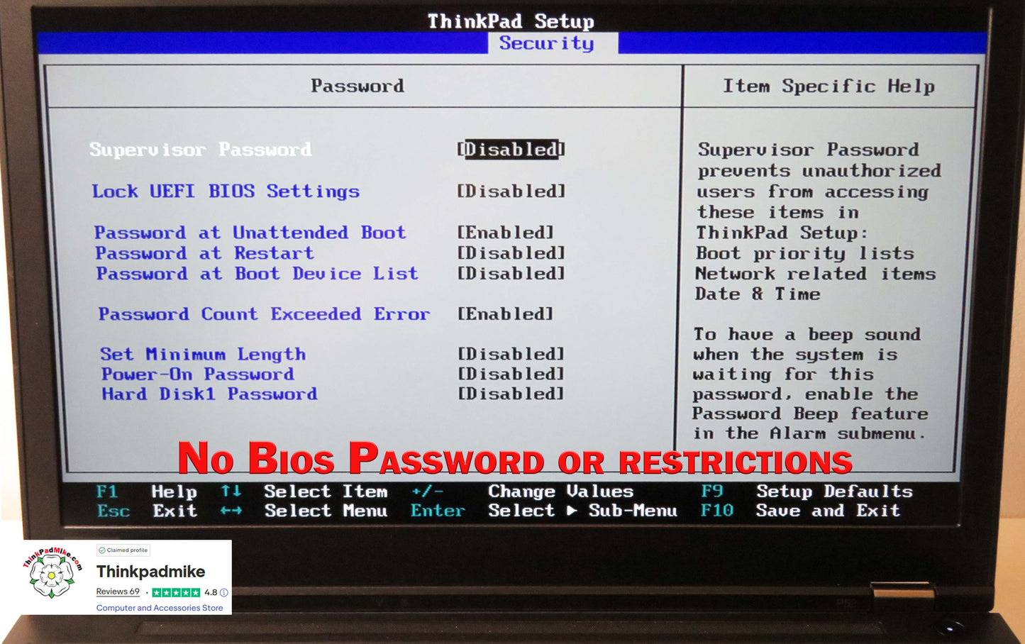 Lenovo ThinkPad P52 i7 *6 CORE* 8850H 2.6Ghz 64GB RAM 512GB IPS B\L KB NVIDIA P2000 (1239)