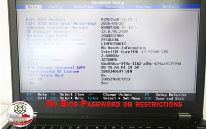 Lenovo ThinkPad P53 i7 *6 CORE* 9750H 32GB RAM 512GB IPS B\L KB NVIDIA T2000 (1365)