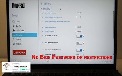 Lenovo ThinkPad T14 AMD Ryzen 7 Pro 8 CORE 32GB RAM 256GB SSD IPS WUXGA SCREEN B\LKB (1310)