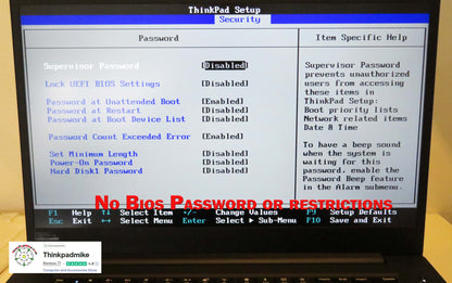 Lenovo ThinkPad P1  i7 *6 CORE* 8750H 2.2Ghz 32GB RAM 512GB SSD IPS B\L KB NVIDIA P1000 (1296)