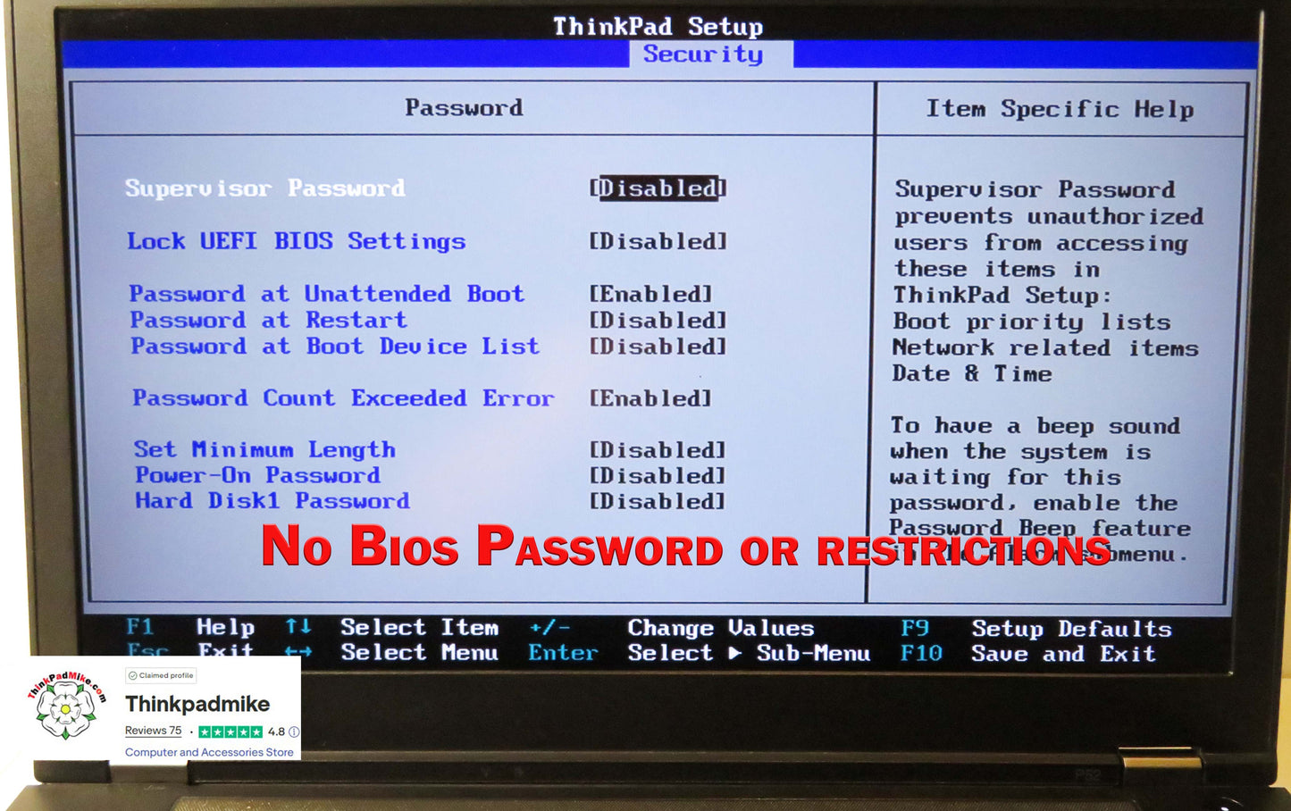 Lenovo ThinkPad P52 i7 *6 CORE* 8850H 2.6Ghz 64GB RAM 512GB SSD IPS B\L KB NVIDIA P2000 (1276)
