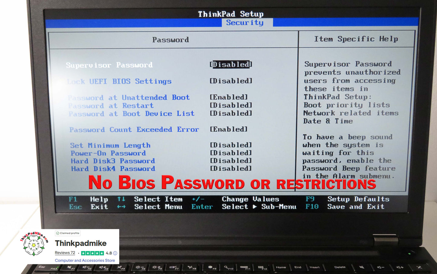 Lenovo ThinkPad P50 i7 6820HQ 32GB RAM 2 x 256GB SSDs IPS NVIDIA M2000M (1240)