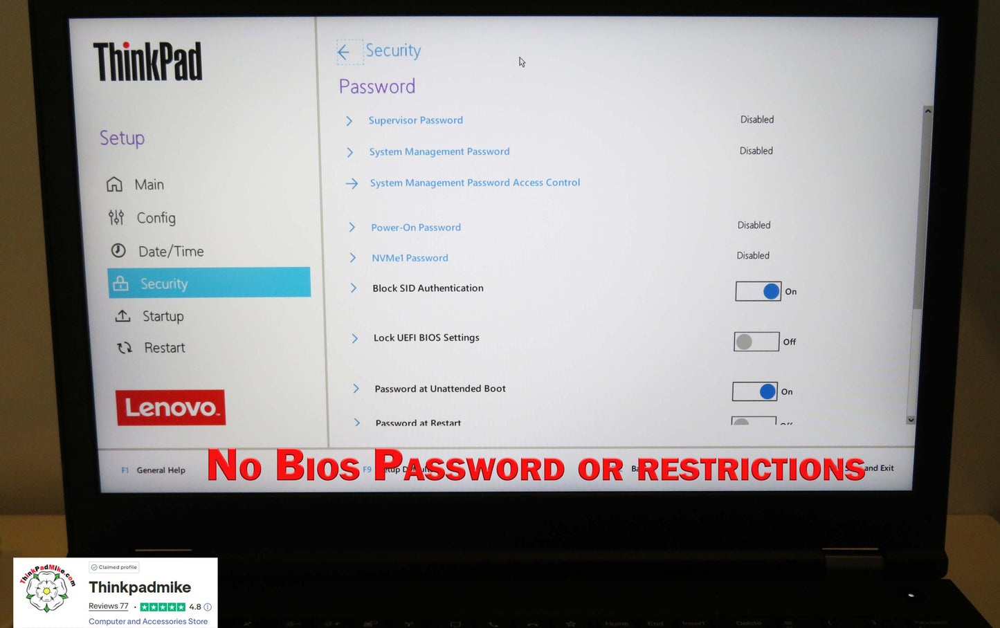 Lenovo ThinkPad P15 i7 11850H *8 CORE* 32GB RAM 512GB SSD IPS NVIDIA RTX A2000 (1302)