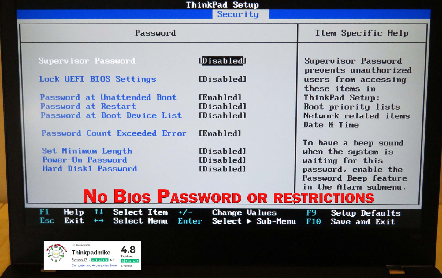 Lenovo ThinkPad T480 i7 8550U 16GB RAM 256GB SSD IPS SCREEN (1227)