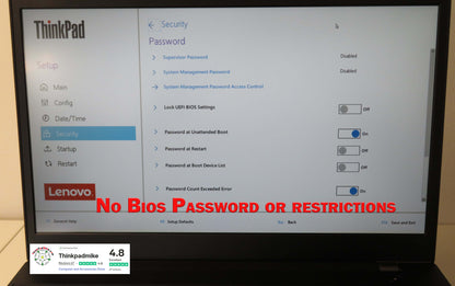 Lenovo ThinkPad P15v i7 10850H *6 CORE* 32GB RAM 512GB SSD IPS NVIDIA P620 WIN11 (1225)
