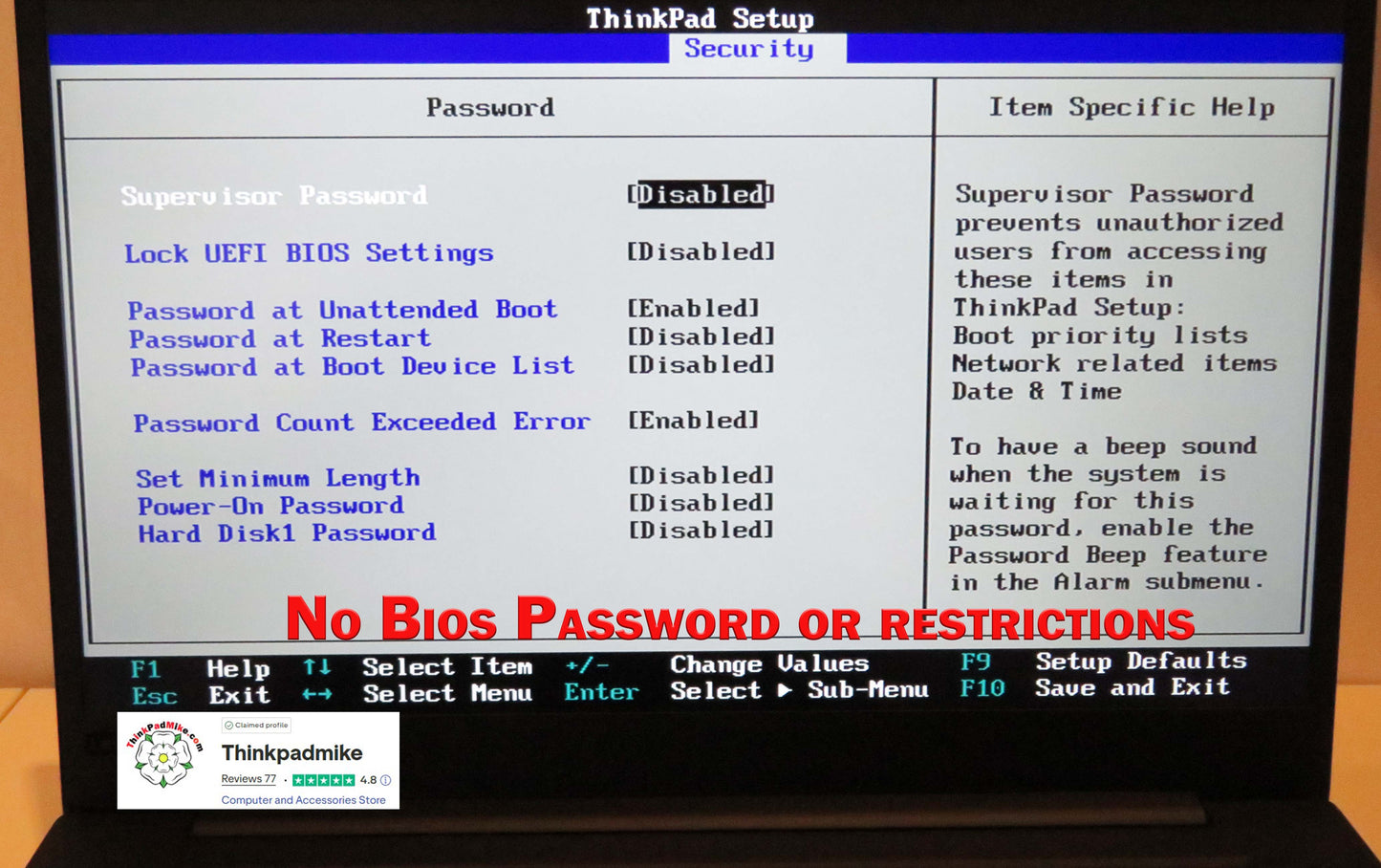 Lenovo ThinkPad P1  i7 *6 CORE* 8750H 2.2Ghz 32GB RAM 512GB SSD IPS B\L KB NVIDIA P1000 (1303)