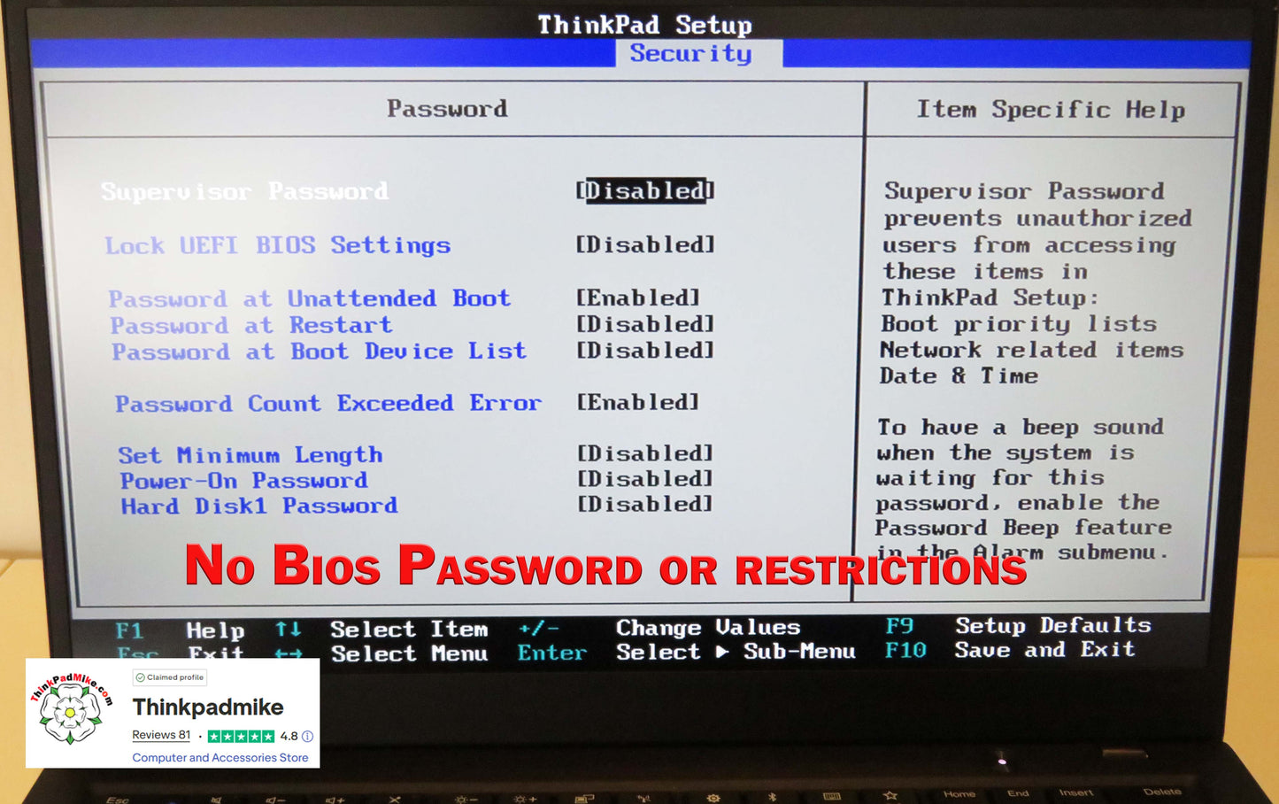 Lenovo ThinkPad x1 Carbon 6th Gen i7 8650U 1.9Ghz 16GB RAM 256GB SSD IPS Screen B\LKB (1315)